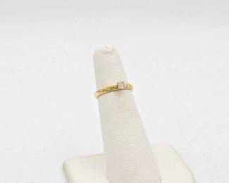 760 14k Gold Diamond Ring, 2g