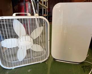 6074 Alen Air Purifier, Lasko Box Fan