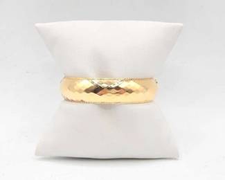 704 14k Gold Bangle Bracelet, 18.4g