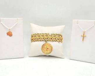 700 14k Gold Bracelet Pendants, 29.7g