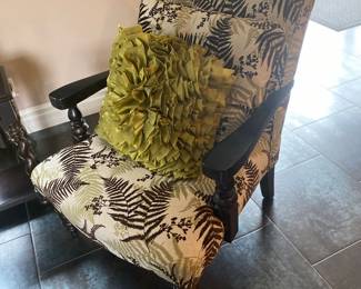 Pair of Fern Pattern Arm Chairs