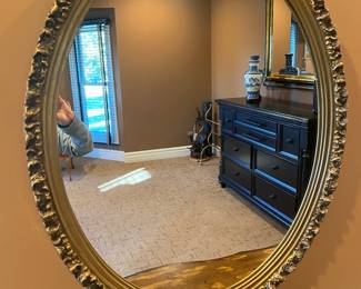 Oval Gold Mirror
