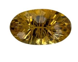16.16 Carat Natural Citrine – Fancy Starburst Honeycomb Cut
