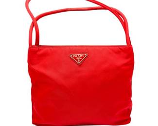 Prada Red Nylon Shoulder Bag