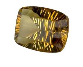 12.93 Carat Fancy-Cut Citrine (Starburst Honeycomb)