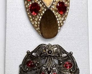 Two Vintage Coat Clips