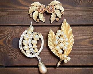 Lisner Pins And Clip Earrings