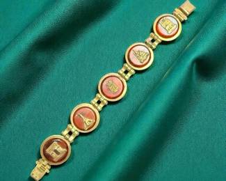 Vintage Paris Theme Link Bracelet