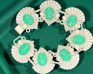 Pat en Tram Stamped Mexico Sterling Bracelet