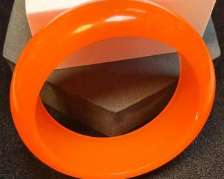 Vivid Orange Celluloid Bracelet