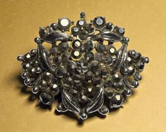 Hollycraft Marcasite Brooch