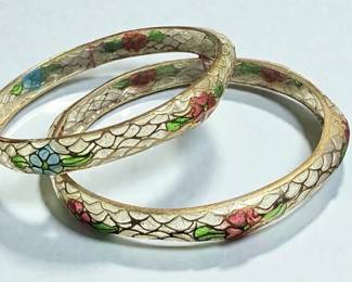 Pair Of PliqueaJour Bracelets