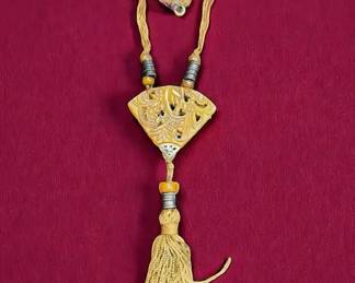 Alice Caviness Vintage Fan Shape Necklace