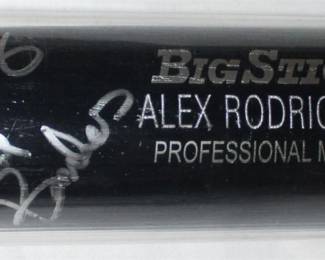 A Rod Signed Bat “Bronx Bombers” inscription