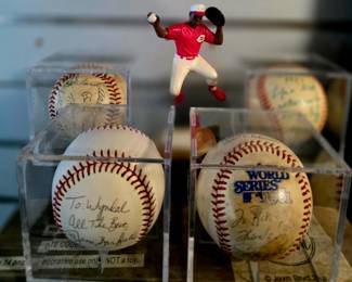 1954 Yankees Team Autographed Game Ball
Jesse Barfield Autographed Homerun Champion Ball
1981 World Series Game Ball
Steve Garvey Autograph 

