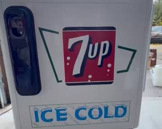1950s 7up vending machine cooler