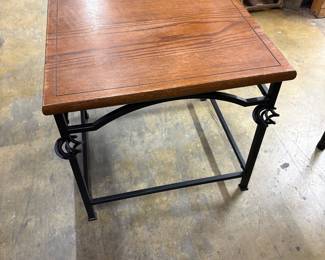 Wrought Iron & Wood Table