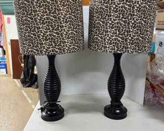 Leopard Print Lamps