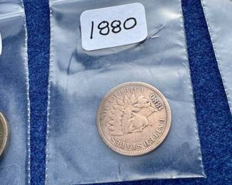 1880 Indian head cent 