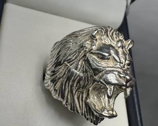 sterling silver Lionhead ring