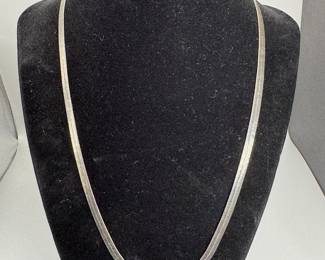 sterling silver herringbone chain necklace 