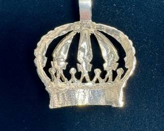 sterling silver Kings crown pendant