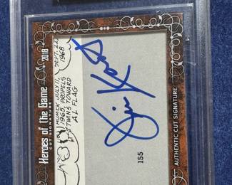Jim Kaat cut signature card 