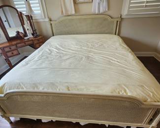 Ballard Designs King Bed with Cane Headboard & Footboard