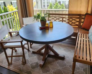 Frontgate Table, Bench and Directors Chairs