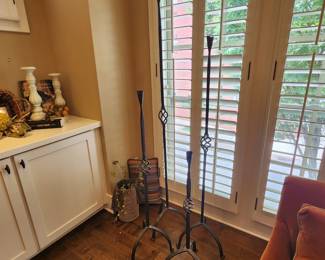 Forged Iron Candle Holders