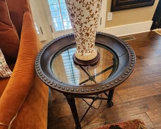 Glass Top Accent Table