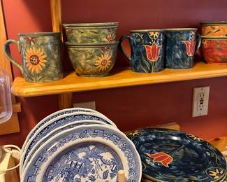 Blue plates - The Spode Blue Room Collection (Warwick Vase, Willow, Filigree, & Greek)