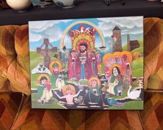 "St. Brigid's Lake of Beer" Irish painting by Br Mickey McGrath
