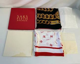 PAIR OF CHANEL SCARVES