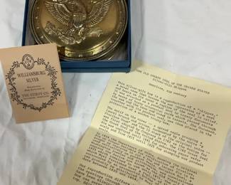 Williamsburg Silver Treaty Seal Gilt Box