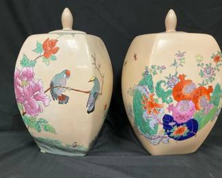 Complimentary Asian Lidded Jars 