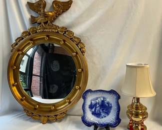 Golden Decor And Ship Plate 