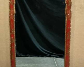 Ornate Red And Gold Wall Mirror