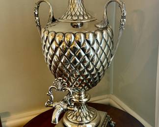 1920-30 embossed silver samovar