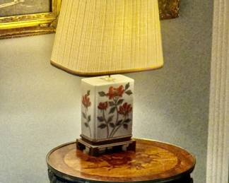 Old Japanese Imari porcelain lamp