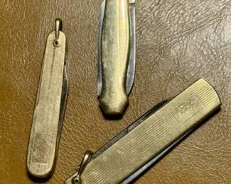 Vintage 14k gold pocket knives