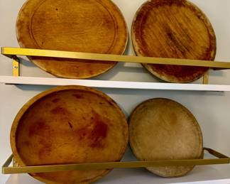 Antique English bread trays and bowls 1800s