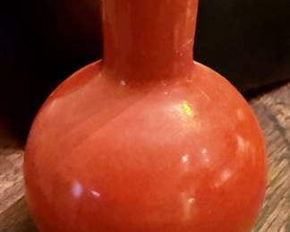 Chinese burnt sienna bulb vase circa 1880