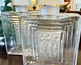 LARGE DUNCAN DECANTERS by LALIQUE