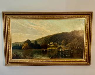 Stunning landscape by English listed artist John Hormlor circa 1879