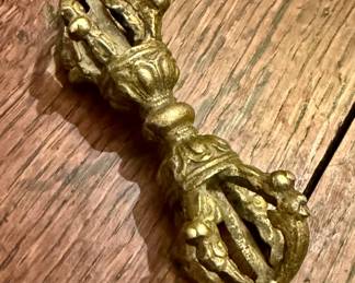 Tibetan Buddhism Dorje Vajra Phurba: Brass Amulet Handmade Nepal Collectibles