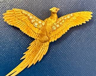 Large SCULLY & SCULLY diamond phoenix brooch in 18k