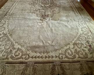 Massive wool French Aubusson style rug 1920s