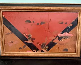 Asian enamel on wood 1890s