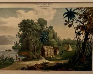 Early hand tinted lithograph late 1700s “Memphis”